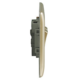 British General Nexus Metal 20A 2-Gang 2-Way Light Switch  Pearl Nickel with Colour-Matched Inserts