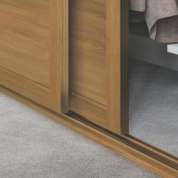 Spacepro Shaker 1-Door Sliding Wardrobe Door Oak Frame Oak Panel 610mm x 2260mm