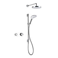 Mira Mode Dual Gravity-Pumped Rear-Fed Dual Outlet Chrome Thermostatic Digital Shower