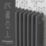 Flomasta 300mm x 785mm 2313BTU Anthracite Horizontal 4 Column Radiator