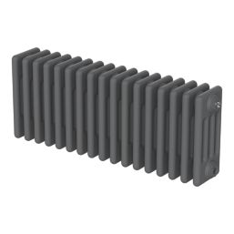 Flomasta 300mm x 785mm 2313BTU Anthracite Horizontal 4 Column Radiator