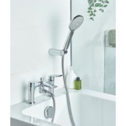 Bristan Frammento Chrome-Plated 150mm Deck Mounted Dual Control Manual Shower Mixer Tap