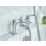 Bristan Frammento Chrome-Plated 150mm Deck Mounted Dual Control Manual Shower Mixer Tap