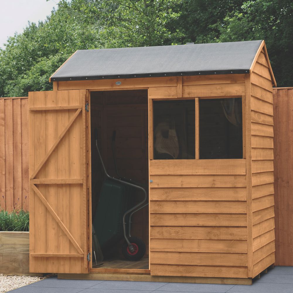 Forest 6' x 4' (Nominal) Reverse Apex Overlap Timber Shed 