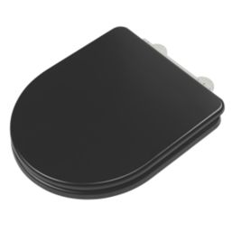 Croydex Iseo Soft-Close with Quick-Release Toilet Seat Moulded Wood Black