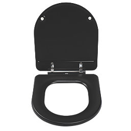 Croydex Iseo Soft-Close with Quick-Release Toilet Seat Moulded Wood Black