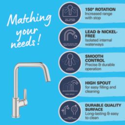 Grohe QuickFix Start  U-Spout Kitchen Tap Supersteel