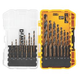 DeWalt Black & Gold Straight Shank Multi-Material Drill Bit Set 19 Pieces