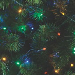 120  Battery LED Indoor & Outdoor Coloured String Christmas Lights with Green Cable