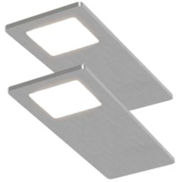 Sensio Astro Pro Rectangular LED Under Cabinet Lights Aluminium 9.6W 240-270lm 2 Pack