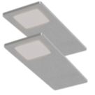 Sensio Astro Pro Rectangular LED Under Cabinet Lights Aluminium 9.6W 240-270lm 2 Pack