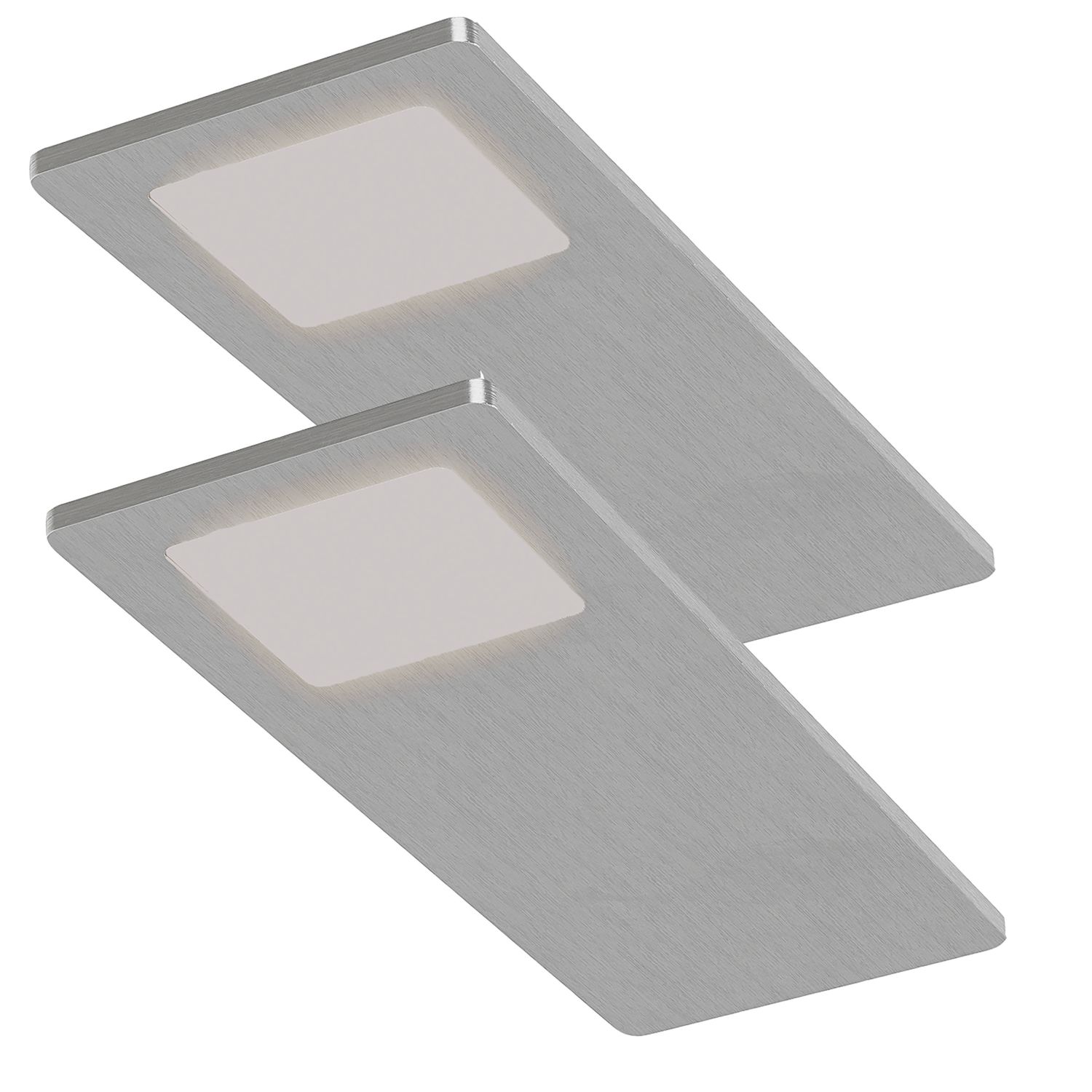 Sensio Astro Pro Rectangular LED Under Cabinet Lights Aluminium 9.6W 240-270lm 2 Pack (693PE)