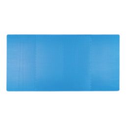 Essentials  Interlocking Floor Tiles Blue 10mm 8 Pack