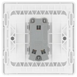 British General Evolve 20A 16AX 1-Gang 2-Way Light Switch  Pearlescent White with White Inserts