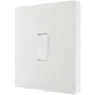 British General Evolve 20A 16AX 1-Gang 2-Way Light Switch  Pearlescent White with White Inserts