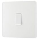 British General Evolve 20A 16AX 1-Gang 2-Way Light Switch  Pearlescent White with White Inserts