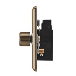 Arlec  2-Gang 2-Way LED Dimmer Switch  Antique Brass
