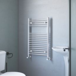 Flomasta 800mm x 500mm 925BTU Chrome Flat  Towel Radiator