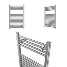 Flomasta 800mm x 500mm 925BTU Chrome Flat  Towel Radiator