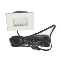 VEW Strata Recessed Square LED Kitchen Plinth Lights Steel 0.18W 15lm 6 Pack