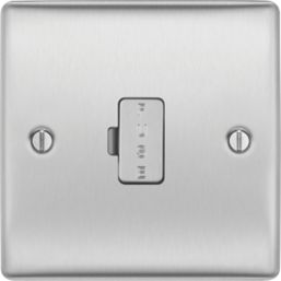 British General Nexus Metal 13A Unswitched Fused Spur  Brushed Steel