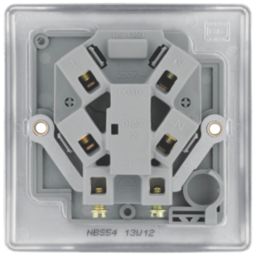 British General Nexus Metal 13A Unswitched Fused Spur  Brushed Steel