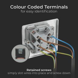 British General Nexus Metal 13A Unswitched Fused Spur  Brushed Steel