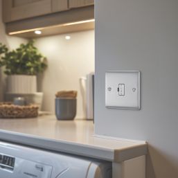 British General Nexus Metal 13A Unswitched Fused Spur  Brushed Steel