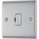 British General Nexus Metal 13A Unswitched Fused Spur  Brushed Steel