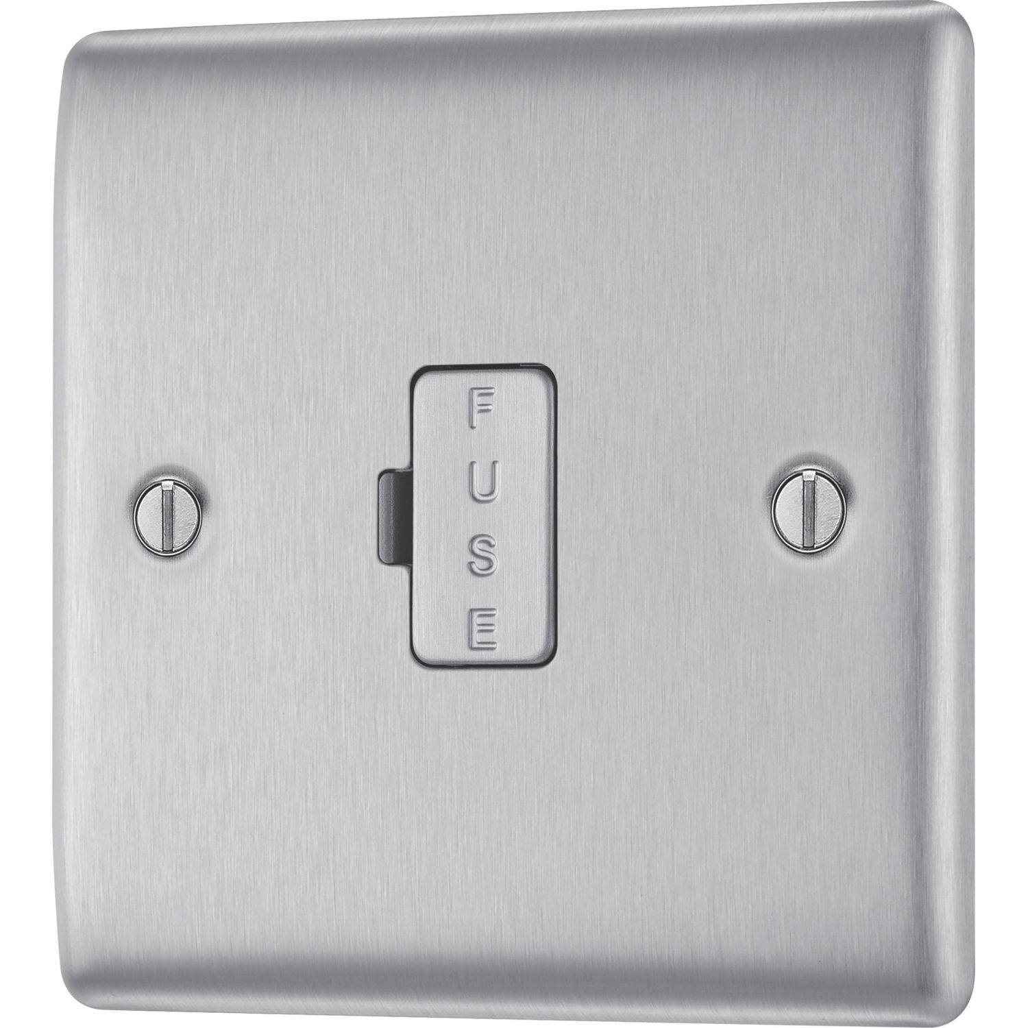 British General Nexus Metal 13A Unswitched Fused Spur Brushed Steel (693XF)