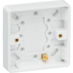 Knightsbridge  1-Gang Surface Pattress  Box 16mm 10 Pack