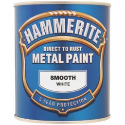 Hammerite Smooth Metal Paint White 750ml