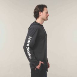 Hard Yakka Heritage Icon Lightweight  Hooded Sweatshirt Charcoal Small 29" Chest