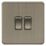 Knightsbridge Screwless 10AX 2-Gang 2-Way Light Switch  Antique Brass