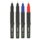 TRACER  Extra Fine Tip Mixed Colours Permanent Marker 4 Pack