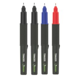 TRACER  Extra Fine Tip Mixed Colours Permanent Marker 4 Pack