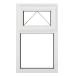Crystal  Top Opening Clear Double-Glazed Casement White uPVC Window 610mm x 1190mm