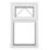 Crystal  Top Opening Clear Double-Glazed Casement White uPVC Window 610mm x 1190mm
