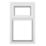 Crystal  Top Opening Clear Double-Glazed Casement White uPVC Window 610mm x 1190mm