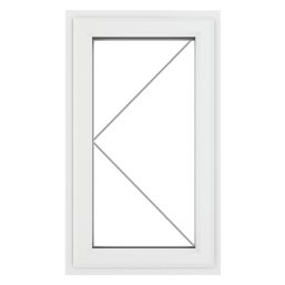 Crystal  Left-Hand Opening Clear Triple-Glazed Casement White uPVC Window 610mm x 1115mm