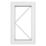 Crystal  Left-Hand Opening Clear Triple-Glazed Casement White uPVC Window 610mm x 1115mm