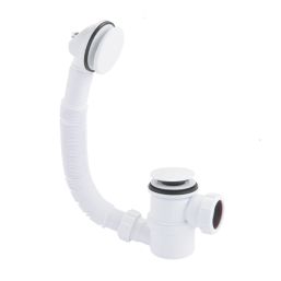 McAlpine Adjustable Bath Trap With White Click‑Clack Waste/Plug