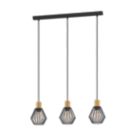 Eglo Palmorla Pendant Light Black & Brown
