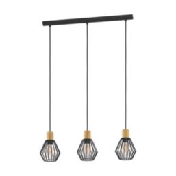Eglo Palmorla Pendant Light Black & Brown
