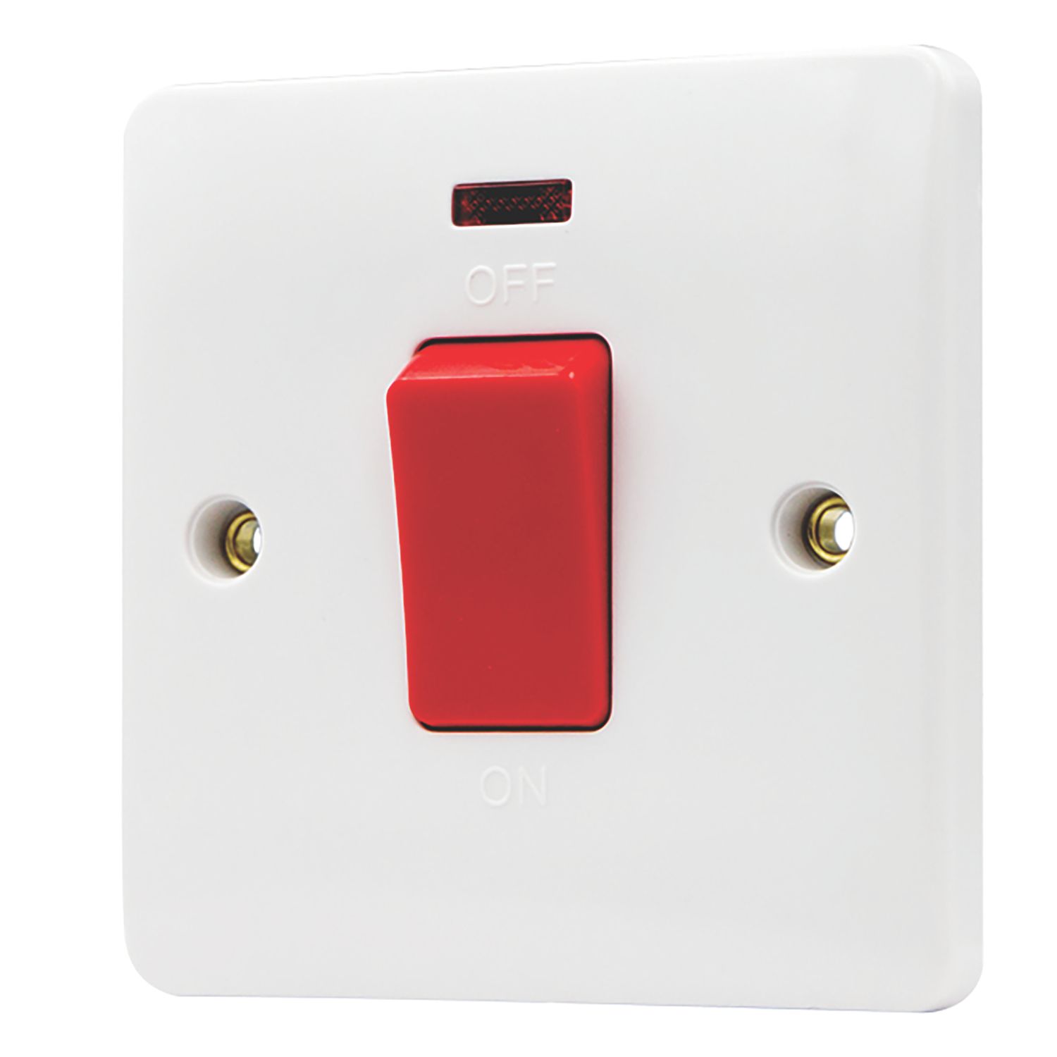 Vimark Pro 50A 1-Gang DP Cooker Switch White with Neon (694PV)