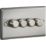 Knightsbridge  4-Gang 2-Way LED Intelligent Dimmer Switch  Brushed Chrome
