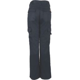 Dickies Everyday Flex Womens Work Trousers Navy Blue Size 10 31" L