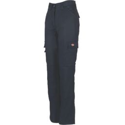 Dickies Everyday Flex Womens Work Trousers Navy Blue Size 10 31" L