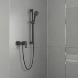 Hansgrohe Vernis Shape Exposed Single Outlet Manual Matt Black Mixer Shower Valve
