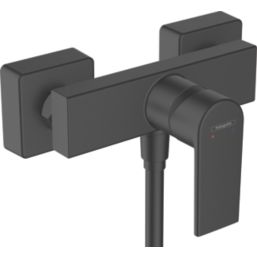 Hansgrohe Vernis Shape Exposed Single Outlet Manual Matt Black Mixer Shower Valve